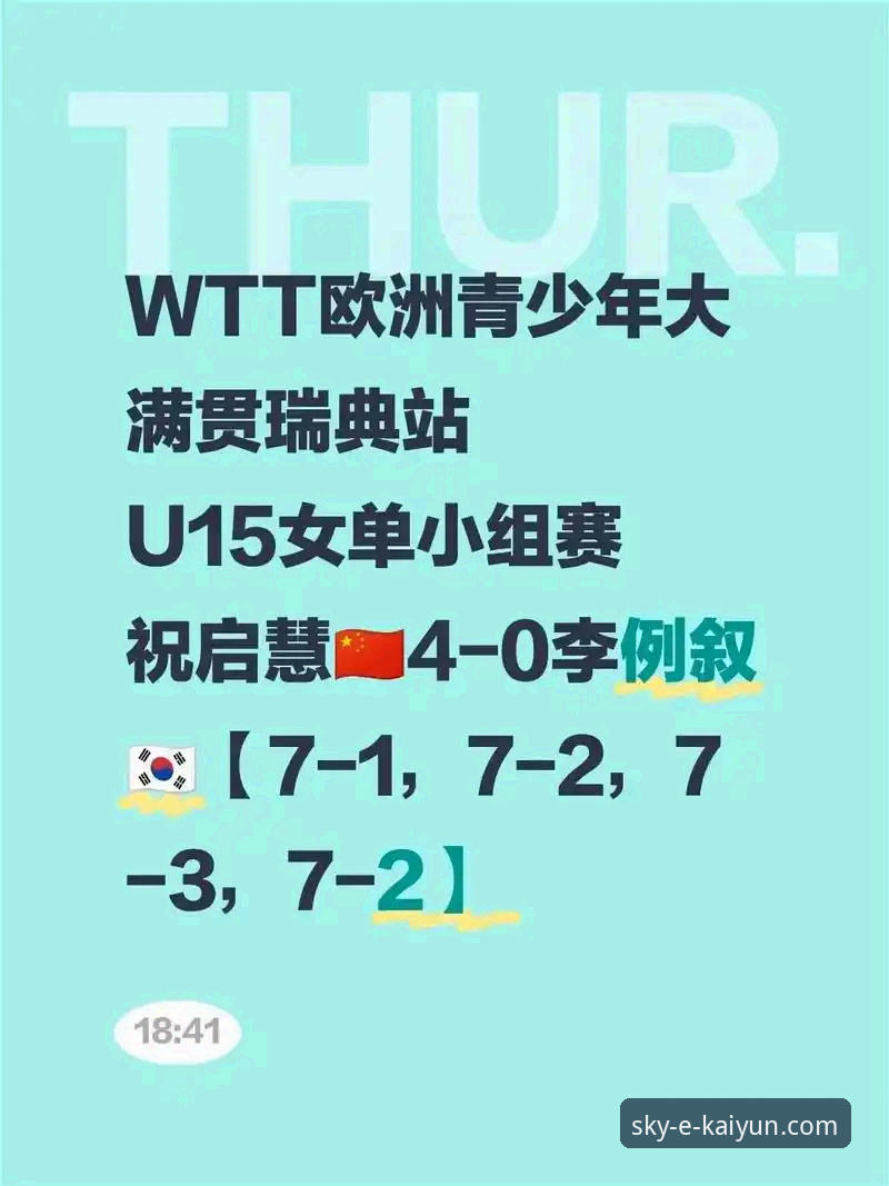 2026 WTT卢森堡站U15女单决赛深度评测：孙笑薇的逆袭之路与开云体育平台观赛体验